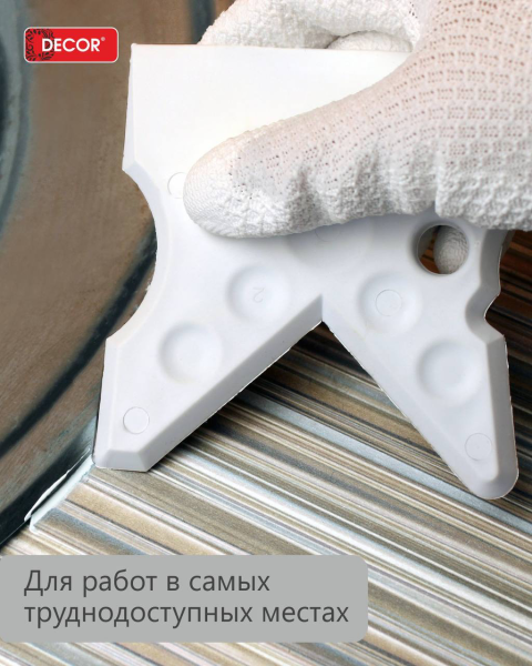 К-Шпатель резиновый затирочный 100мм для герметиков и затирок DECOR 308-700; 11614232